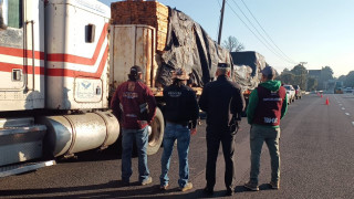 En operativo conjunto, autoridades aseguran tractocamión con madera ilegal en la autopista México-Cuernavaca